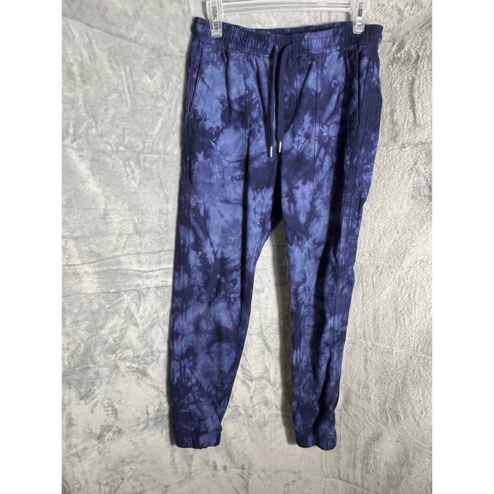 Athleta‎ Blue Tie Dye Joggers Womens Small Elastic Waist Drawstring Pockets